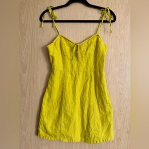 Yellow Spaghetti Strap Dress